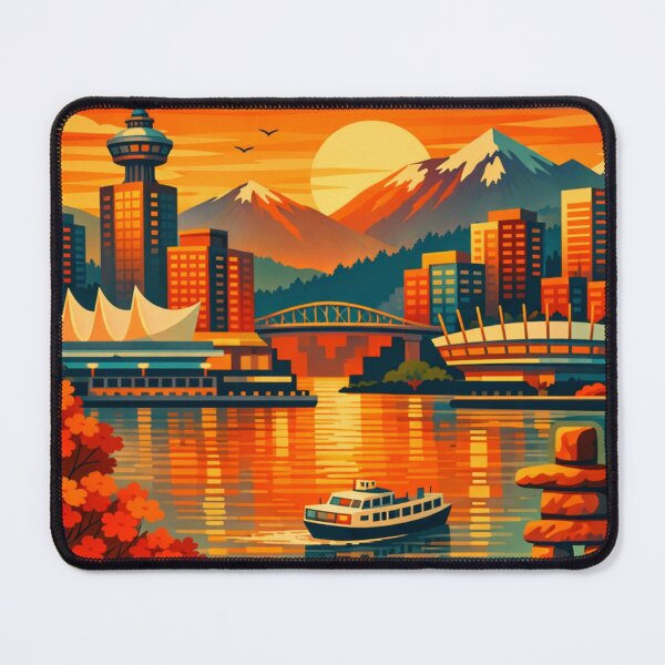 Item preview, Vancouver Sunset Travel Poster designed and sold by MatthewHeights.