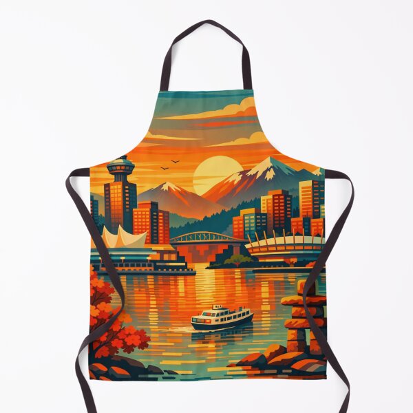 Item preview, Vancouver Sunset Travel Poster designed and sold by MatthewHeights.