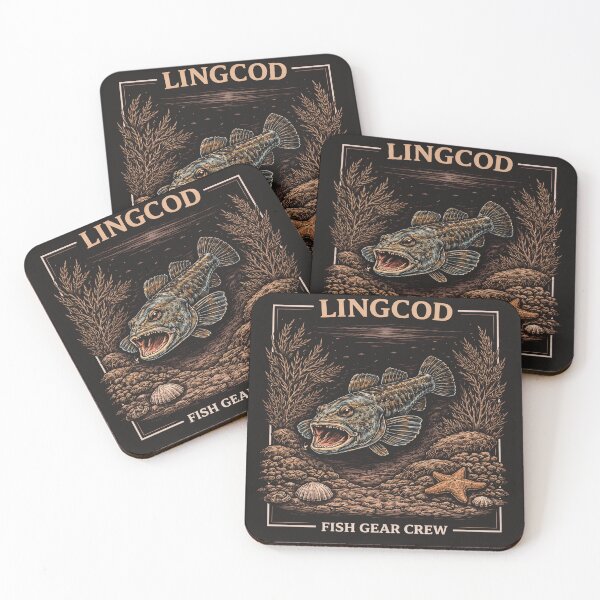 Item preview, Lingcod Fishing Vintage Ocean Design – Fish Gear Crew designed and sold by Fish Gear Apparel.