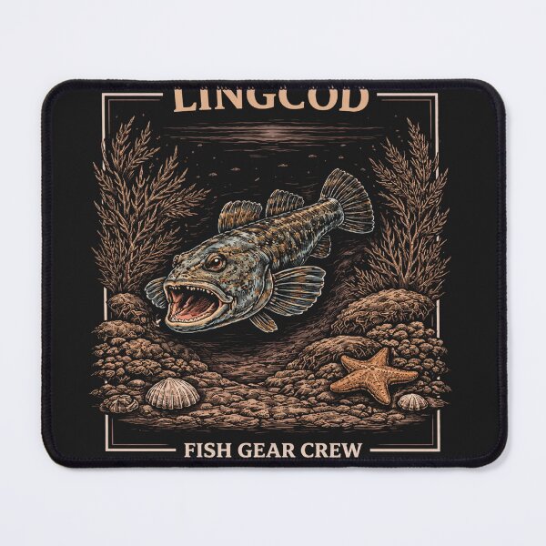 Item preview, Lingcod Fishing Vintage Ocean Design – Fish Gear Crew designed and sold by Fish Gear Apparel.
