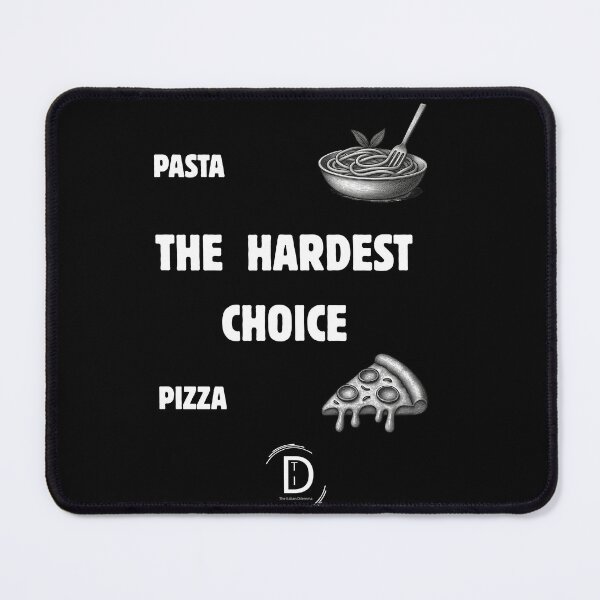 Item preview, Funny Italian Food Dilemma: Pasta vs Pizza The Hardest Choice T-Shirt & Sticker Black Version designed and sold by TheItaliandilemma.