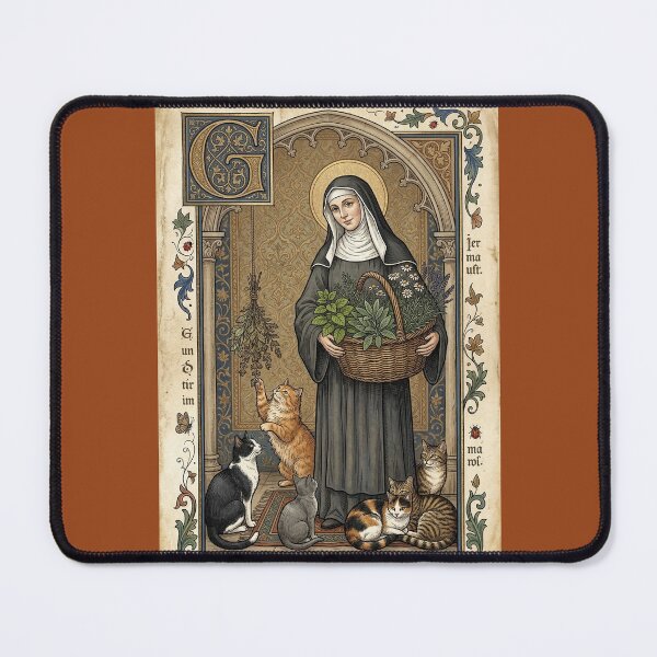 Item preview, Saint Gertrude of Nivelles with cats. designed and sold by Natalia-Vlad.