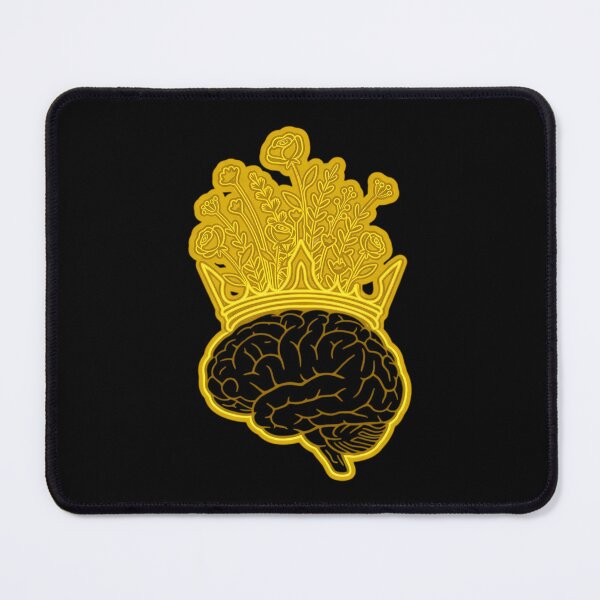 Item preview, The Crown of Growth - Bold Brain & Floral Crown Sticker designed and sold by ImpactVibe.