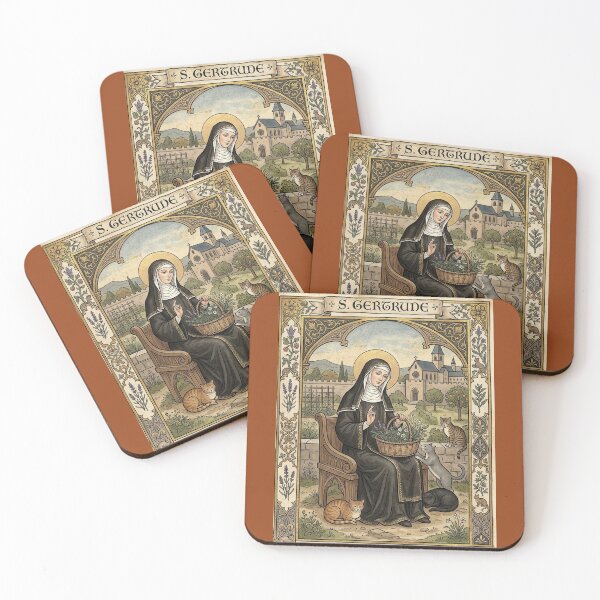 Item preview, Saint Gertrude of Nivelles with cats. designed and sold by Natalia-Vlad.