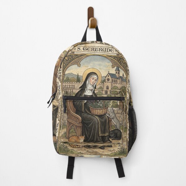 Item preview, Saint Gertrude of Nivelles with cats. designed and sold by Natalia-Vlad.