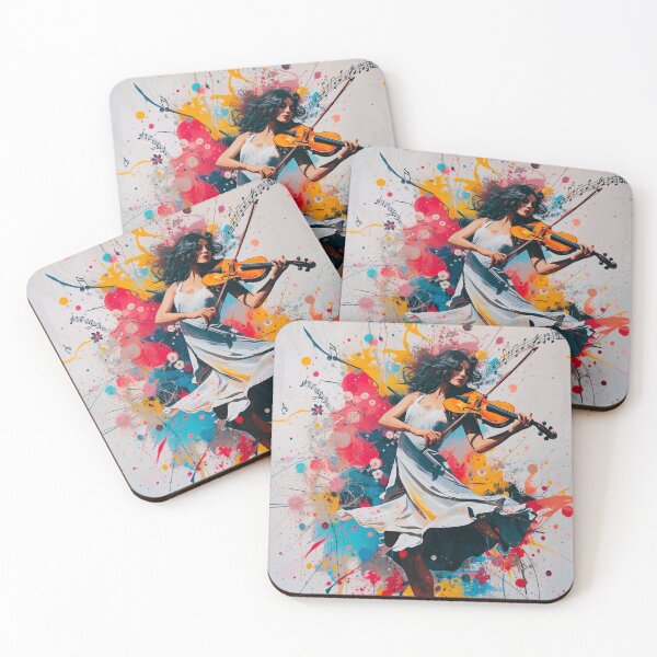 Item preview, Colorful Violinist Abstract Music Graphic Design designed and sold by MarselArt.