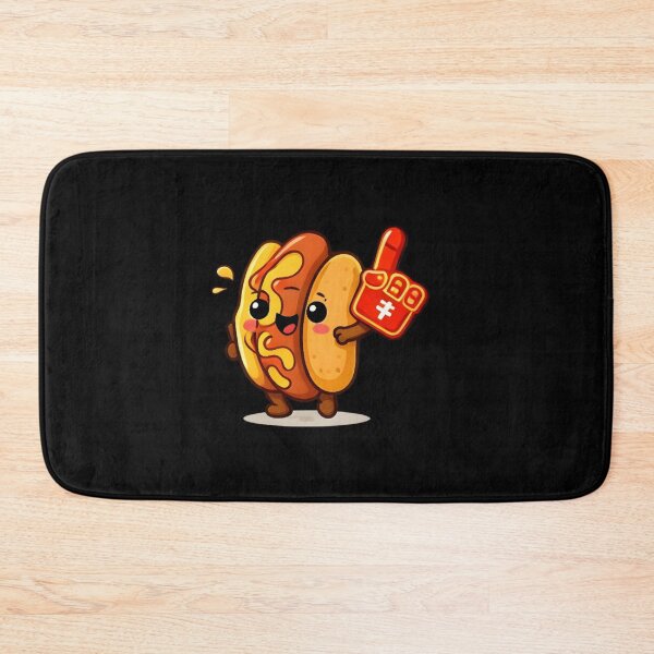 Item preview, Cute Happy Hot Dog Cheerleader with Foam Finger designed and sold by Trendora90.