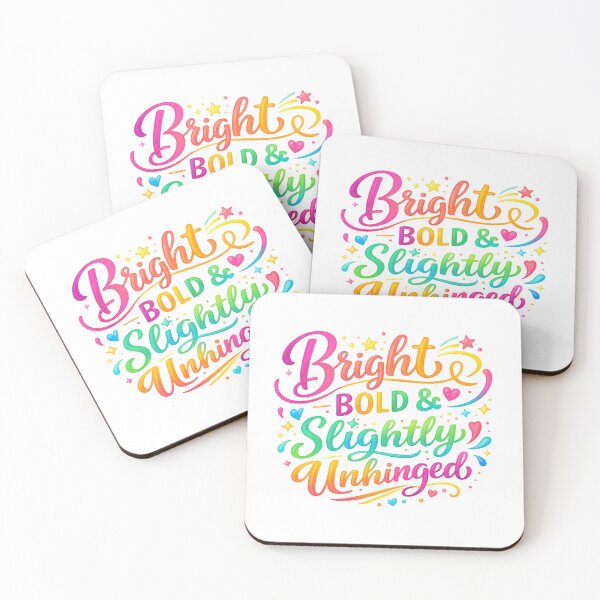 Item preview, Bright Bold & Slightly Unhinged Funny Quote Design designed and sold by The Baffled Pigeon.