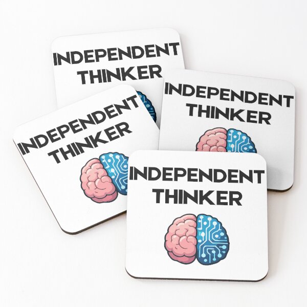 Item preview, Independent thinker - human vs AI brain designed and sold by MindRebel.