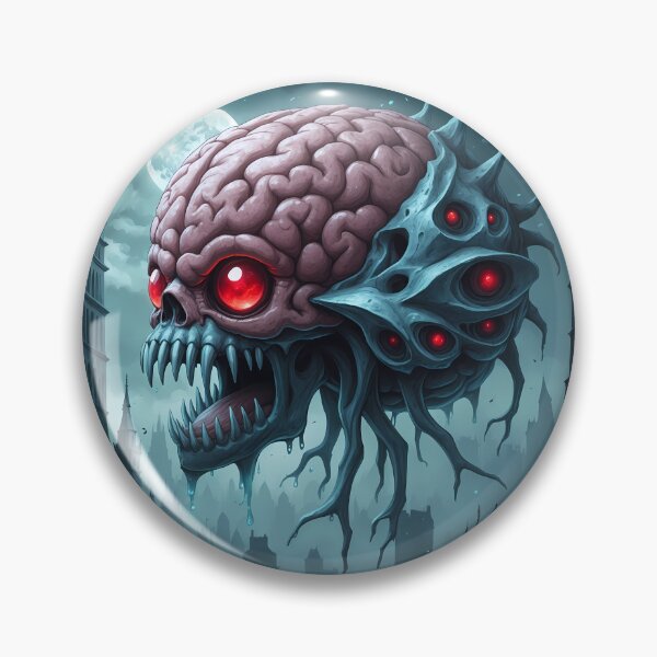 Item preview, Eldritch Floating Brain - Gothic Horror Skull designed and sold by Lucid Dream Pixel.