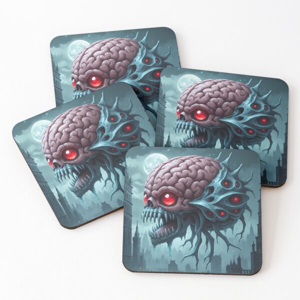 Item preview, Eldritch Floating Brain - Gothic Horror Skull designed and sold by Lucid Dream Pixel.