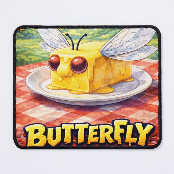 Item preview, Butterfly Food Pun – Butter Fly Funny Cartoon Design designed and sold by AuraloomAtelier.