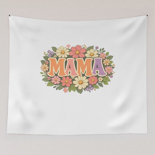 Item preview, Mama Floral Retro Design – Cute Mother’s Day Gift Aesthetic Flower Art designed and sold by oblexwear.