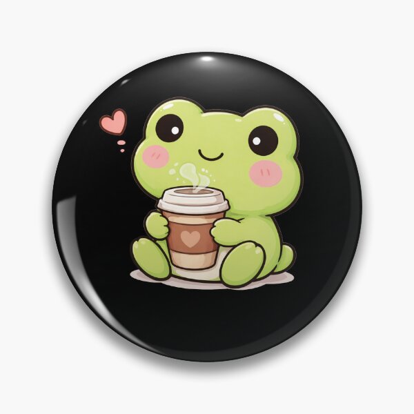 Item preview, Cute frog with coffee to go designed and sold by franky-and-art.