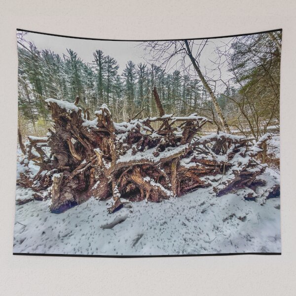 Item preview, Rocky Arbor Wisconsin – Snow Covered Tree Roots Forest Landscape Photography designed and sold by aadventures.