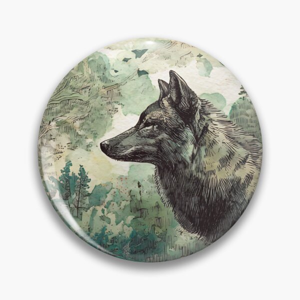 Item preview, Majestic Wolf and Mountain Landscape designed and sold by kndzxf.