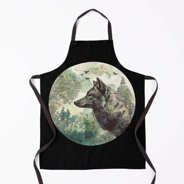 Item preview, Majestic Wolf and Mountain Landscape designed and sold by kndzxf.