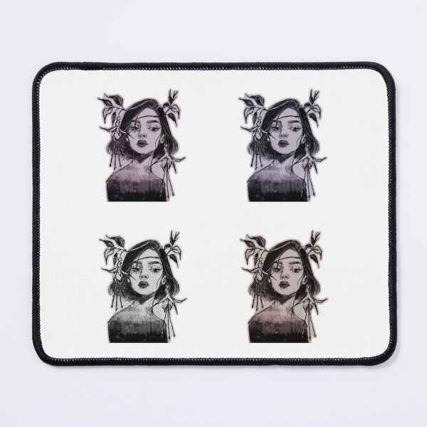 Item preview, FUCHSIA FLOWER CROWN WOMAN BOTANICAL MOSAIC designed and sold by melyverso.