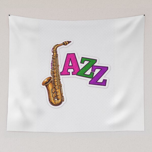 Item preview, Vintage Jazz Saxophone Design – Retro Music Aesthetic Art for Musicians and Jazz Lovers designed and sold by art2print.