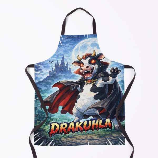 Item preview, Drakuhla – Vampire Cow Funny Animal Pun Cartoon Design designed and sold by AuraloomAtelier.