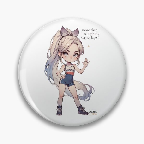 Item preview, More Than Just a Pretty Cross Face - Cute Wrestler Girl Chibi designed and sold by Coach-Riz.