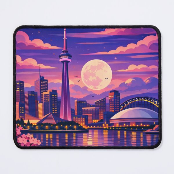 Item preview, Toronto Night Skyline Travel illustration designed and sold by MatthewHeights.