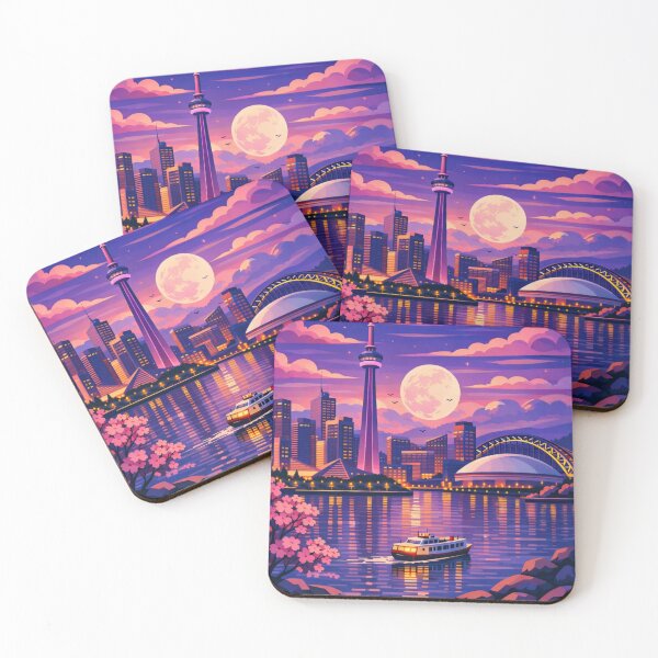 Item preview, Toronto Night Skyline Travel illustration designed and sold by MatthewHeights.