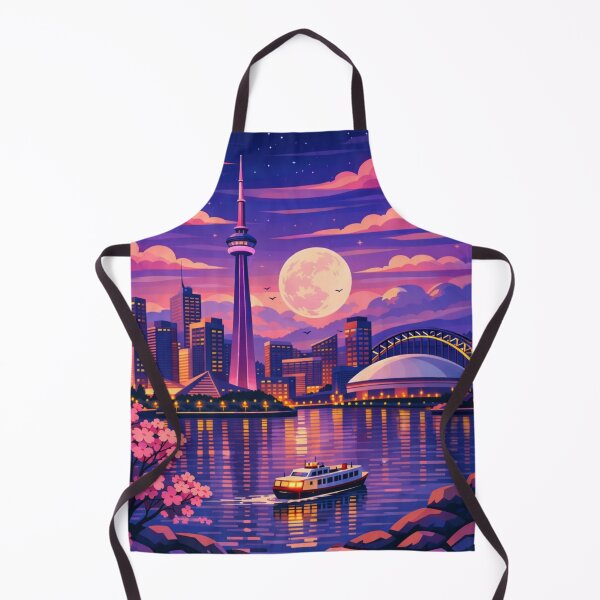 Item preview, Toronto Night Skyline Travel illustration designed and sold by MatthewHeights.