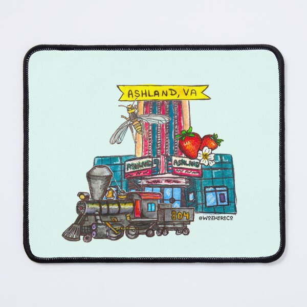 Item preview, Ashland, Virginia Watercolor Design designed and sold by WozHereCo.