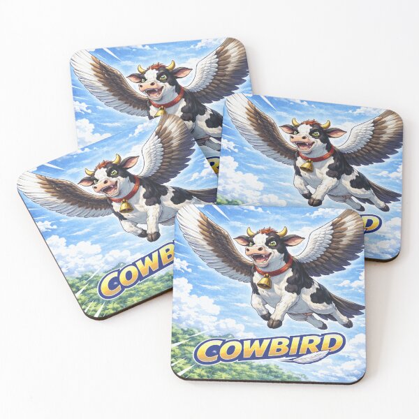 Item preview, Cowbird – Funny Cow Bird Hybrid Animal Pun Cartoon Design designed and sold by AuraloomAtelier.