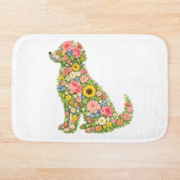 Item preview, Floral Dog Silhouette Design – Cute Flower Puppy Aesthetic Nature Art designed and sold by oblexwear.