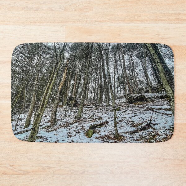 Item preview, Rocky Arbor Wisconsin Winter Forest – Snowy Hillside Trees Landscape Photography designed and sold by aadventures.