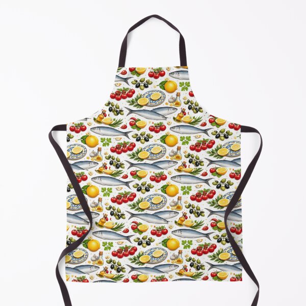 Item preview, Euro summer Italian fish lemon pattern designed and sold by NoLife Artist.