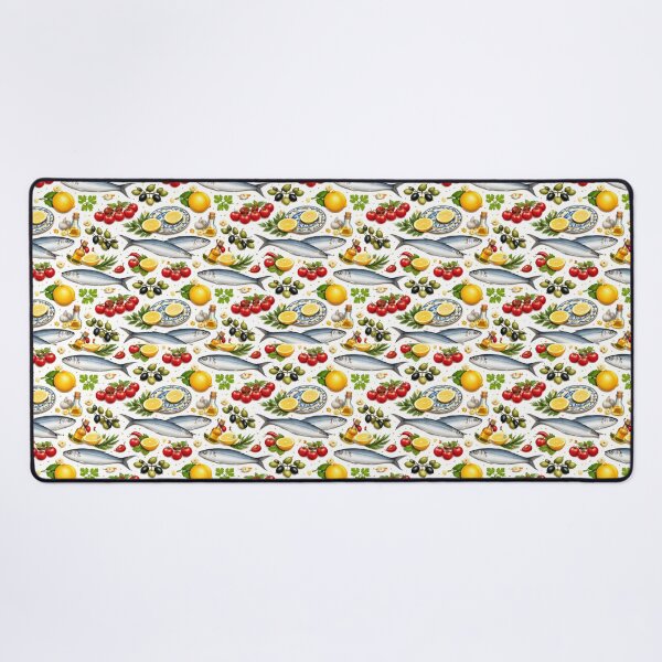 Item preview, Euro summer Italian fish lemon pattern designed and sold by NoLife Artist.