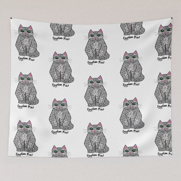 Item preview, Graphic Egyptian Mau Cat with Green Eyes designed and sold by DanielleFishIll.