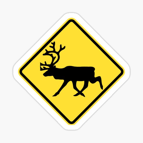 Item preview, Caribou Crossing Sign designed and sold by AlaskaExtreme.