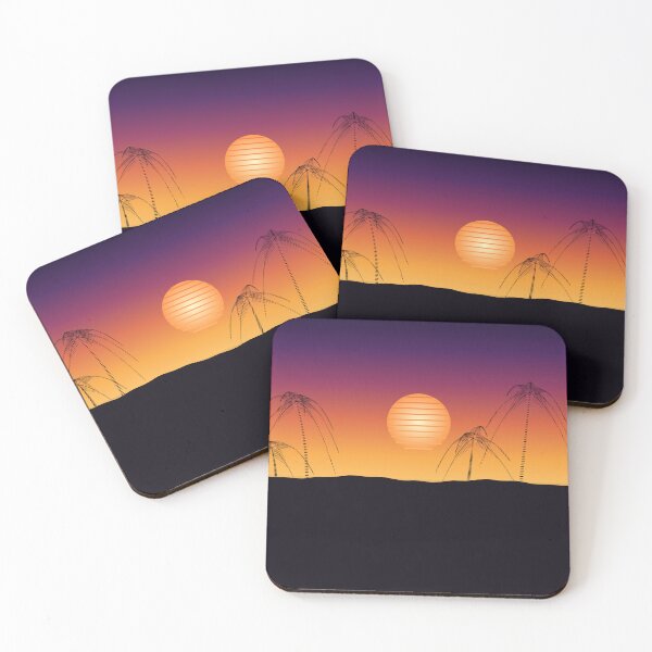 Item preview, Tropical Sunset Palm Tree Beach Art designed and sold by VoidPattern.