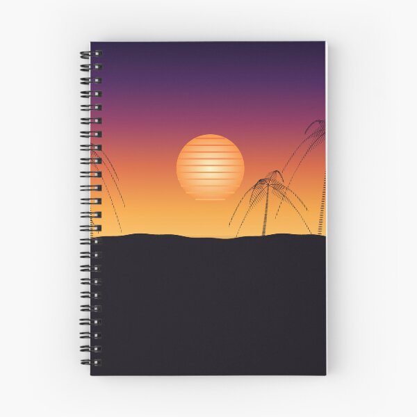 Item preview, Arte en la playa con palmeras y puesta de sol tropical designed and sold by VoidPattern.