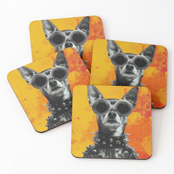 Item preview, Chihuahua in sunglasses and leather designed and sold by anytka.