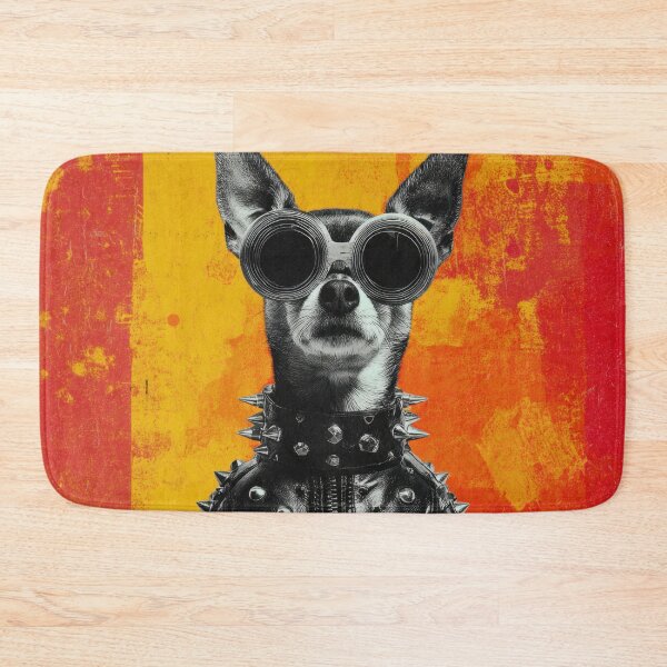 Item preview, Chihuahua in sunglasses and leather designed and sold by anytka.