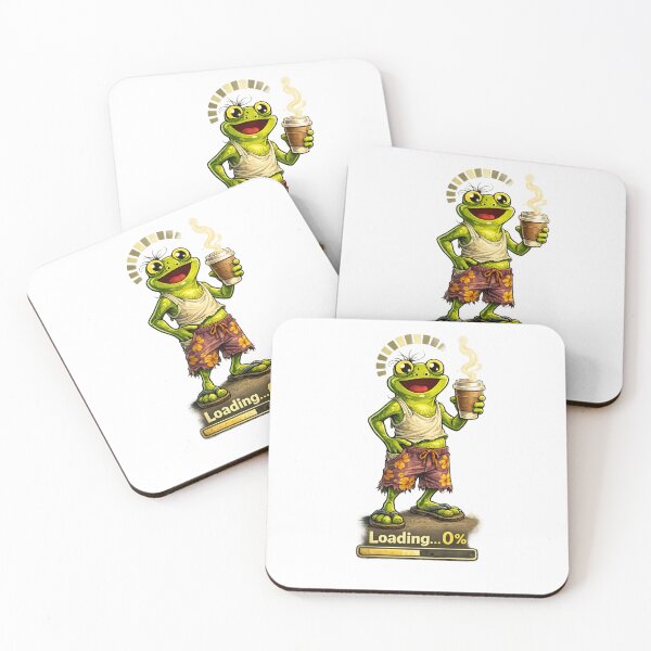 Item preview, Still Loading Frog – Coffee First, Brain Later designed and sold by Dinaelsherkawy.