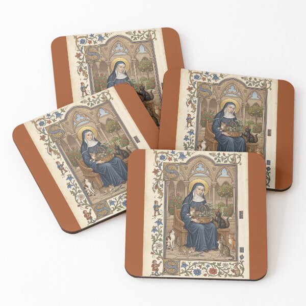 Item preview, Copy of Saint Gertrude of Nivelles with cats. designed and sold by Natalia-Vlad.