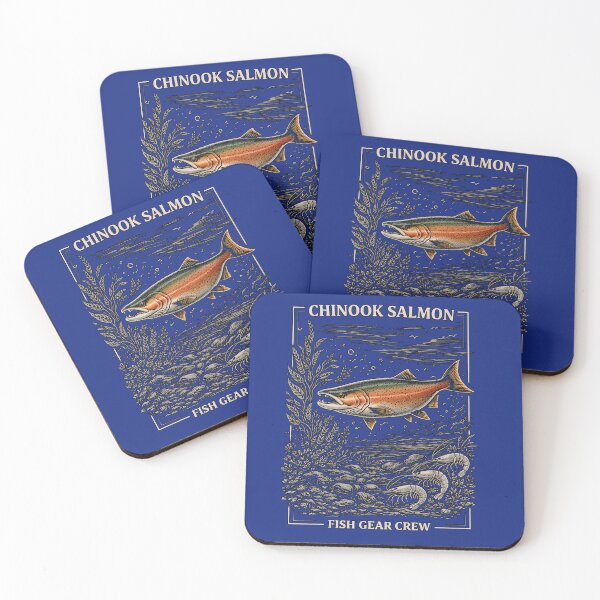 Item preview, Chinook Salmon Fishing Vintage Design – Fish Gear Crew designed and sold by Fish Gear Apparel.