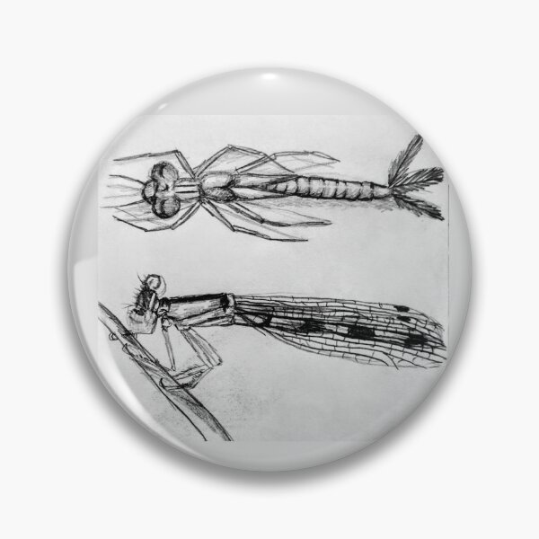 Item preview, Stages of the Damselfly Hand Drawn designed and sold by HouseplantsAndScamps.