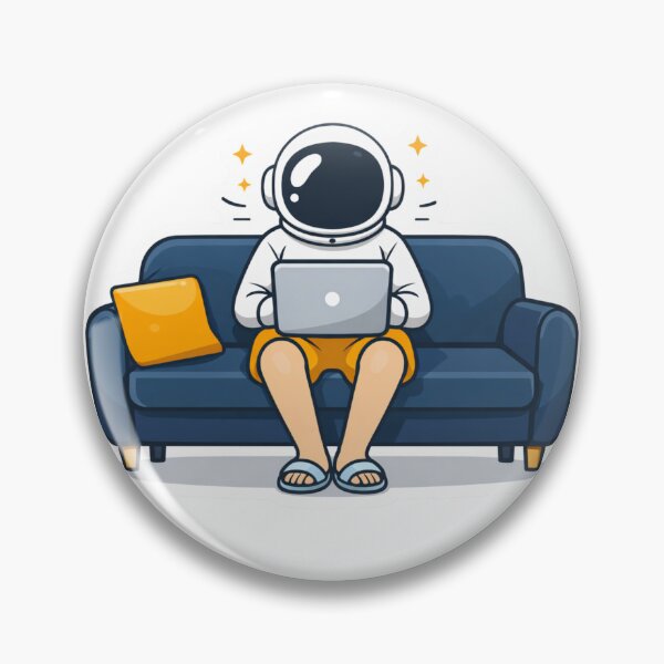 Item preview, Astronaut Working From Home Laptop Remote Work Funny Design designed and sold by ZYNORAworld.