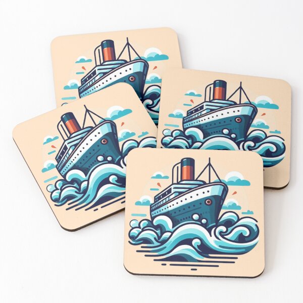 Item preview, Cosmic Ocean Liner – Surreal Waves Design designed and sold by Dogandesighn.