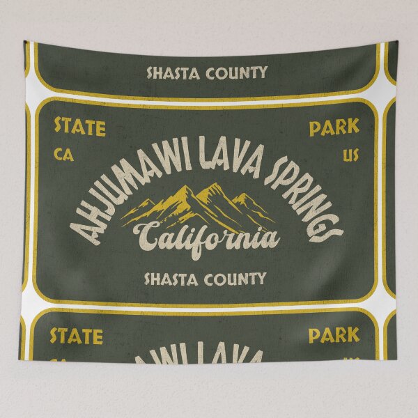 Item preview, Ahjumawi Lava Springs State Park, Shasta County, California, badge design designed and sold by Wanderful-roads.