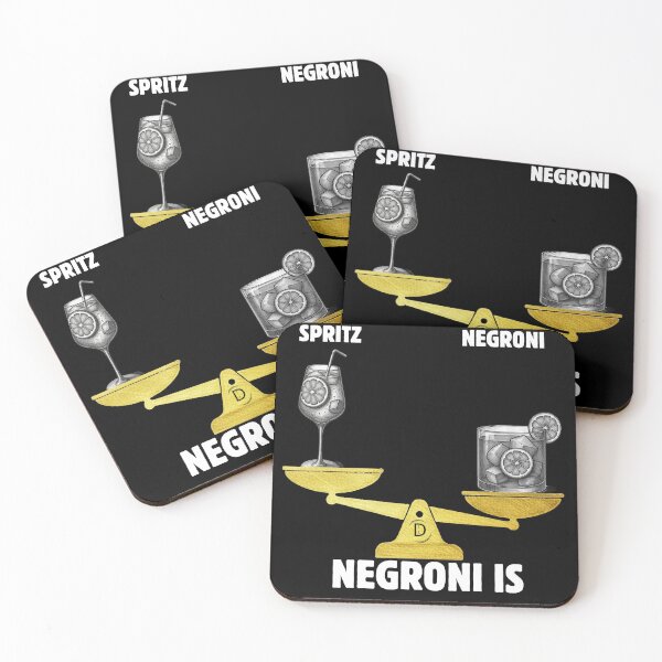 Item preview, Negroni Win Aperitivo Dilemma - Italian Cocktail Balance Scale Classic Black Version designed and sold by TheItaliandilemma.