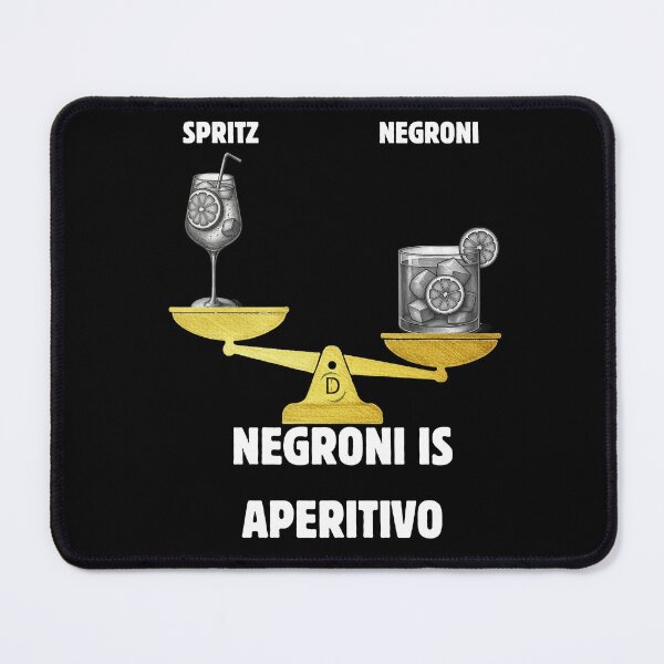 Item preview, Negroni Win Aperitivo Dilemma - Italian Cocktail Balance Scale Classic Black Version designed and sold by TheItaliandilemma.