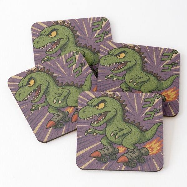 Item preview, Turbosauro – Funny Dinosaur with Roller Skates Cartoon Design designed and sold by AuraloomAtelier.